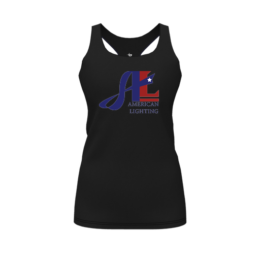 [FT0TRBBK-FYS-LOGO1] Decker Racerback Tank Top (Female Youth S, Black, Logo 1)