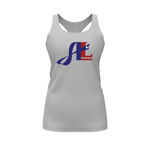 [FT0TRBGY-FYS-LOGO2] Decker Racerback Tank Top (Female Youth S, Gray, Logo 2)