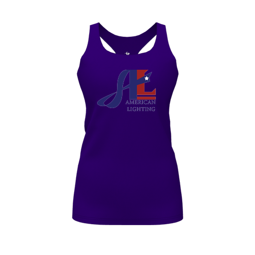[FT0TRBPP-FYS-LOGO1] Decker Racerback Tank Top (Female Youth S, Purple, Logo 1)