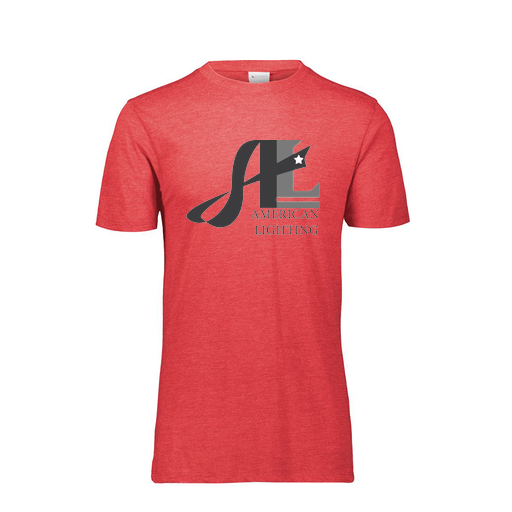 [FTSCUBRD-YS-LOGO3] Decker Youth Tri-Blend T-Shirt - Short Sleeve (Youth S, Red, Logo 3)