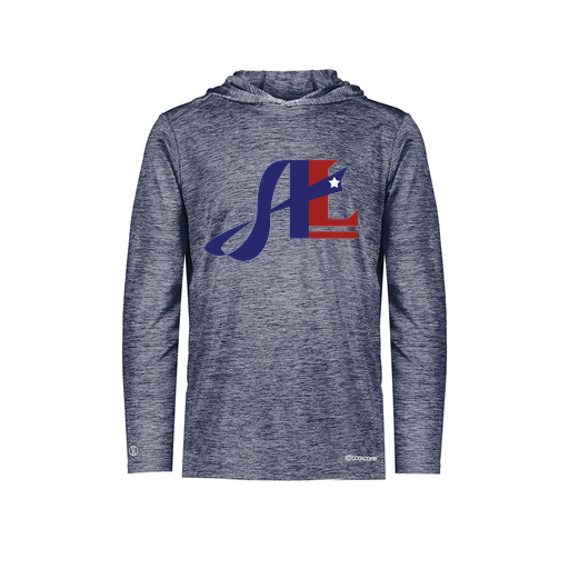 [FOLHCGNV-YS-LOGO2] Decker Youth Charge Hoodie (Youth S, Navy, Logo 2)