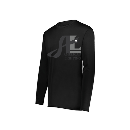 [222822.080.XS-LOGO3] Men's LS Smooth Sport Shirt (Adult XS, Black, Logo 3)