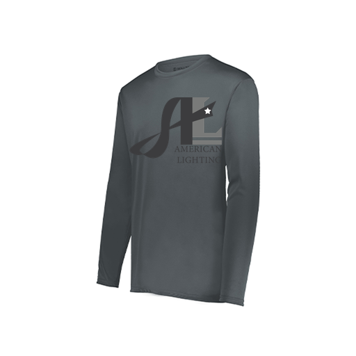 [222822.059.XS-LOGO3] Men's LS Smooth Sport Shirt (Adult XS, Gray, Logo 3)