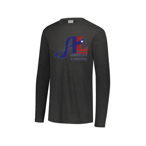 [FTLCUBBK-AXS-LOGO1] Decker Men's Tri-Blend T-Shirt - Long Sleeve (Adult XS, Black, Logo 1)