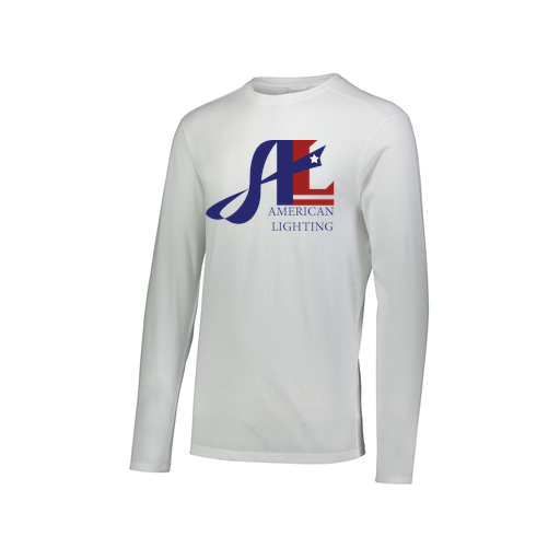 [FTLCUBWH-AXS-LOGO1] Decker Men's Tri-Blend T-Shirt - Long Sleeve (Adult XS, White, Logo 1)