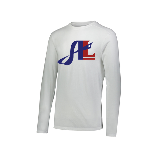 [FTLCUBWH-AXS-LOGO2] Decker Men's Tri-Blend T-Shirt - Long Sleeve (Adult XS, White, Logo 2)