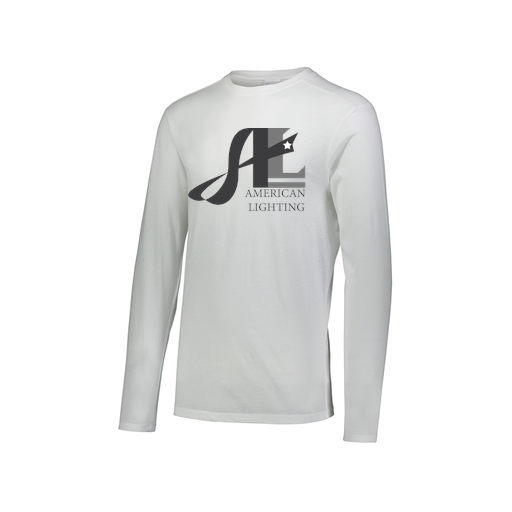 [FTLCUBWH-AXS-LOGO3] Decker Men's Tri-Blend T-Shirt - Long Sleeve (Adult XS, White, Logo 3)