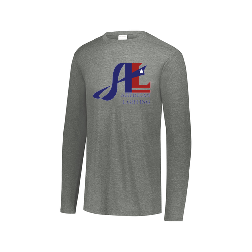 [FTLCUBGY-AXS-LOGO1] Decker Men's Tri-Blend T-Shirt - Long Sleeve (Adult XS, Gray, Logo 1)