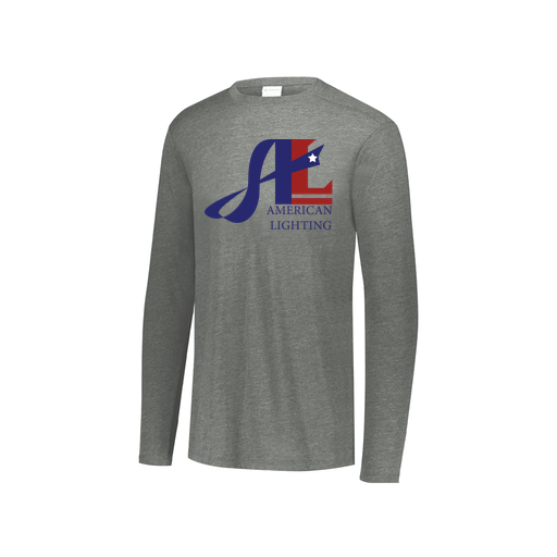 [FTLCUBGY-YS-LOGO1] Decker Youth Tri-Blend T-Shirt - Long Sleeve (Youth S, Gray, Logo 1)