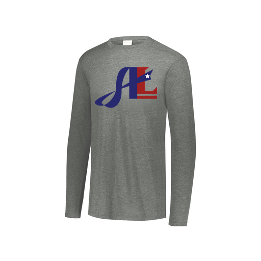 [FTLCUBGY-YS-LOGO2] Decker Youth Tri-Blend T-Shirt - Long Sleeve (Youth S, Gray, Logo 2)