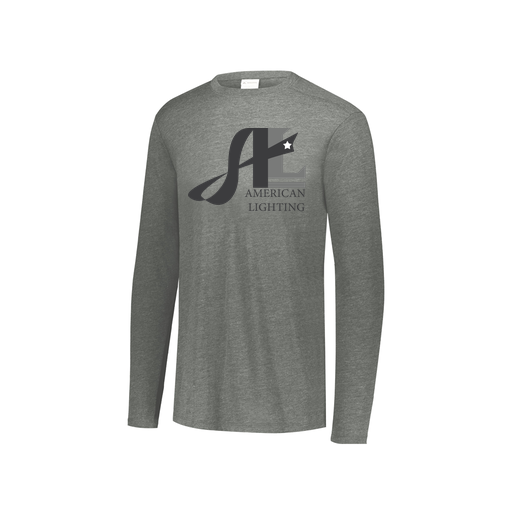 [FTLCUBGY-YS-LOGO3] Decker Youth Tri-Blend T-Shirt - Long Sleeve (Youth S, Gray, Logo 3)