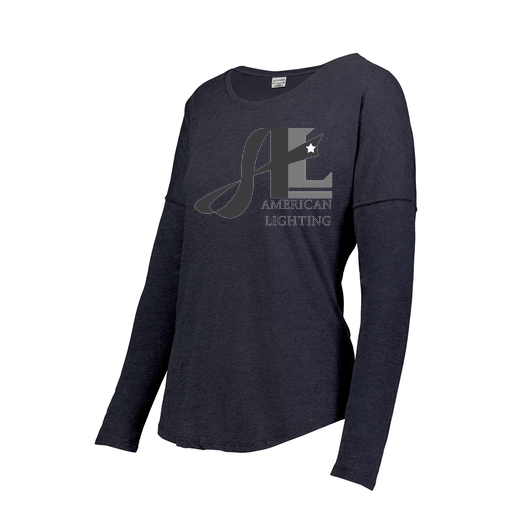 [FTLCUBNV-FAXS-LOGO3] Decker Women's Tri-Blend T-Shirt - Long Sleeve (Female Adult XS, Navy, Logo 3)